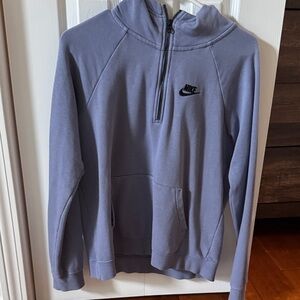Nike Periwinkle Blue Quarter Zip Hoodie Size Small